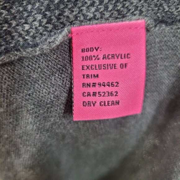 Betsey Johnson Sweater Dress Size Medium Animal Print Sequin Grey Black Leopard - Picture 6 of 6